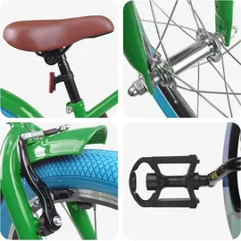vidaXL Kinderfahrrad 18 Zoll RH 0 cm Grün