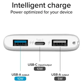 SBS Pocket Power Bank 5000 mAh, Weiß