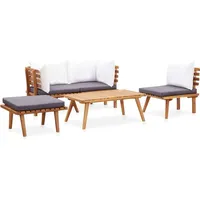 vidaXL 5-tlg. Garten-Lounge-Set Massivholz Akazie