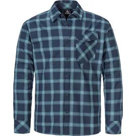 Schöffel Langarmhemd kariert Blau 50