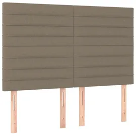 vidaXL Boxspringbett 140 x 200 cm Taupe