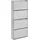 vidaXL Schuhschrank 63 x 134 x 17 cm grau / betongrau mit Spiegel