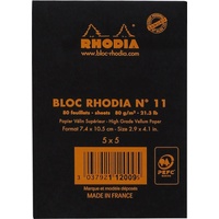 Rhodia Notizblock N°11 schwarz