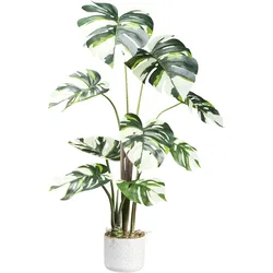 CREATIV green Künstliche Pflanze Monstera variegata 100cm im Topf