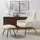SalesFever Sessel mit Hocker Teddyfell 79 x 103 x 82 cm Beige