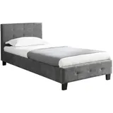 CARO-Möbel Polsterbett GIAVENO inklusive Lattenrost Einzelbett 90x200 cm, Schlafzimmer, Betten, Polsterbetten