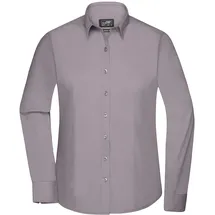 James & Nicholson Damen Popeline Bluse langarm JN677 steel 3XL