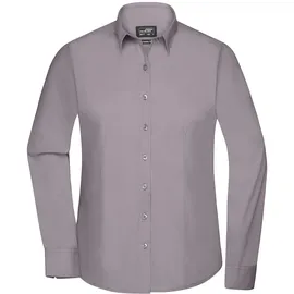 James & Nicholson Damen Popeline Bluse langarm JN677 steel 3XL