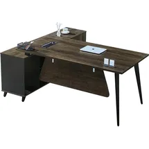 Jet-Line Winkelschreibtisch San Paulo Nussbaum / Braun