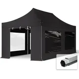 TOOLPORT Faltpavillon 3 x 6 m inkl. 4 Seitenteile Grau