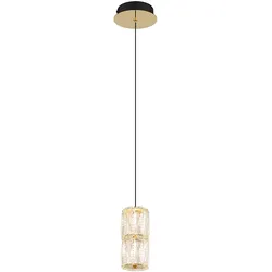 Hängeleuchte Kristalllampe Pendelleuchte LED gold antik Metall klar Esszimmer