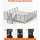 Vevor Kabelgeländerpfosten, 4er-Pack, 914x25,4x50,8 mm, vorgebohrte horizontale Löcher, Edelstahl SUS304, gebogene horizontale Halterung, für Handlauf, Balustrade, schwarz, 4JZLGZXHS914UUOI6001V0