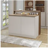 roomart Kücheninsel CORTADO 120 cm Braun/Weiß