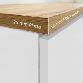 kochstation Apothekerschrank KS-Sole 30 x 60 x 165 cm Weiß