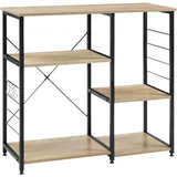 Woltu Küchenregal 90 x 40 x 83,5 cm Schwarz