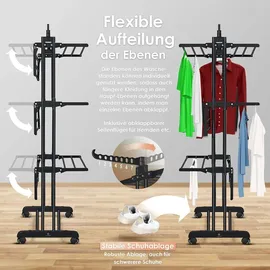 Kesser Wäscheständer Turm schwarz