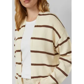 s.Oliver Gestreifter Cardigan aus Baumwollmix Beige S
