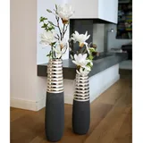 Gilde Vase Newtown Grau, - (H) 50cm - Gr.: onesize
