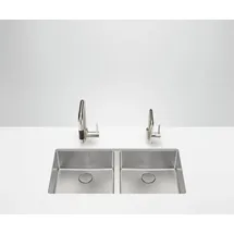 Dornbracht Doppel-Spülbecken 38240004-86 Unterbau, Edelstahl gebürstet