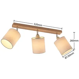 LINDBY Imarin 3-flammig Holz 56 x 13 x 26 cm