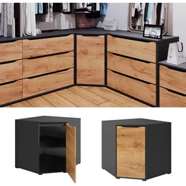 Vicco Eckkommode Ruben 78 x 77 cm Anthrazit Eiche Schrank