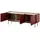 Feldmann-Wohnen Color Lowboard 144x37x55 cm Rot/Eiche Matt