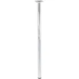 Wagner Möbelbein/Tischbein/Möbelfuß Classic Retro - Ø 30 x 700 mm, Anschraubplatte 60 x 60 mm, Innengewinde Ø 10 mm, Stahl verchromt - 12157001