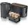 Arendo 3-teiliges Frühstücksset - Wasserkocher 1,5l, 4-Scheiben Toaster, 6er Eierkocher, Grau
