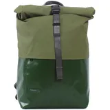 7clouds Laptoprucksack "Nomo 7.1", Damen, Gr. B/H/T: 25cm x 37cm x 14cm, onesize, grün (jungle grün, mud grün), Polyethylen, Tarpaulin, Rucksäcke Laptoprucksack, mit recyceltem PET