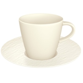 Villeroy & Boch Manufacture Rock Espressotasse mit Untertasse weiß