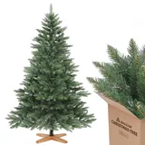 salcar Weihnachtsbaum Künstlich mit Holzständer, PVC realistisch