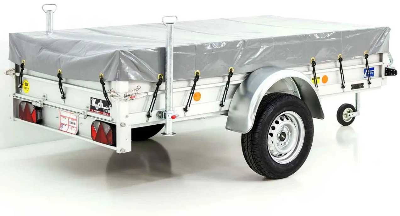 Koch-Anhänger 125x250cm 750kg|Typ U4|Flachplane|Stützrad|Stützen|Angebot