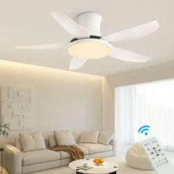 Eurotondisplay SX013-120 Weißer Deckenventilator mit einstellbarer Beleuchtung und 6 Geschwindigkeitsstufen