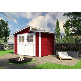 Weka Gartenhaus 226 2,95 x 2,09 m rot