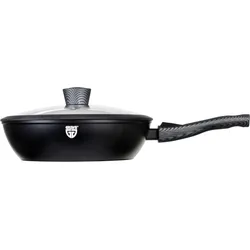 GRÄWE Pfanne Aluminium 28 cm, mit abnehmbarem Griff, Deckel und Wender