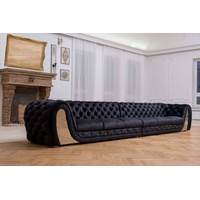 JVmoebel Big-Sofa, Sofas 6 Sitzer Textil Big Xxl Wohnzimmer Stoff Neu Sofa Couch schwarz
