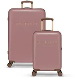 SUITSUIT Kofferset 2 teilig - Handgepäck Koffer - Reisekoffer Groß - Koffer Leicht - Hartschalenkoffer mit TSA-Schloss - Fab Seventies Old Rose