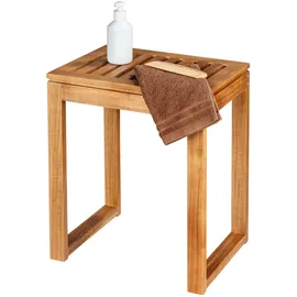 Wenko Badhocker Mod. Fondi aus massivem Akazienholz 60 x 39 x 30 cm braun