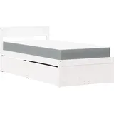 vidaXL Bett 90 x 200 cm Weiß