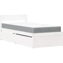 vidaXL Bett 90 x 200 cm Weiß