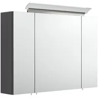 Magnolia home Spiegelschrank 90cm inkl. Design LED-Lampe und Glasböden