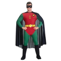 Rubie's Official DC Comics Robin klassisches Herren-Kostüm, Superhelden-Kostüm für Erwachsene, Rot/Grün