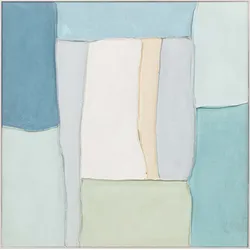 Gemälde SKY AND SAND - blau - BHT 100x100x5.20 cm