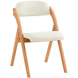 SoBuy Klappstuhl Holz gepolstert weiß 4er Set