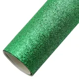 Synthetisches Leder Schimmernde, feine Glitzer-Kunstleder-Blätter, einfarbige Kunstleder-Stoffrolle for Ohrringe, Haarschleifen, Beutel, Taschen. (Color : 27 Green, Size : 50x140cm)