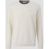 s.Oliver Strickpullover, Logo-Stickerei, Herren, WHITE, XXXL