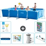 Rechteckiger Frame Pool - 450x220x84 Cm - 7-teilig  S62