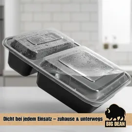 BigDean Meal Prep Box 10-teilig schwarz 0,85 l