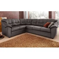 Ecksofa SIT & MORE "Savona L-Form", braun (mokka), B:262cm H:90cm T:212cm, PRIMABELLE-Microfaser (100% Polyester), SOFTLUX/Struktur (Korpus in Kunstleder, Sitz und Rücken in Strukturstoff aus 75% Polyester und 25% Viskose), Kunstleder SOFTLUX, NaturLEDER (echtes Rindsleder), Korpus in Kunstleder SOFTLUX, Sofas, wahlweise mit Bettfunktion, inklusive Federkern, frei im Raum stellbar