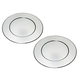 2 chg Platzteller silber 32,0 cm